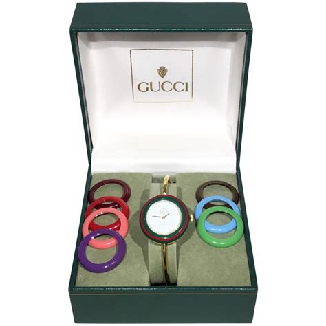 gucci vintage watch|vintage Gucci watch with bezels.